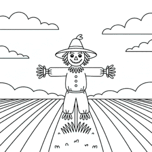 Dessin Facile Champ d'Automne