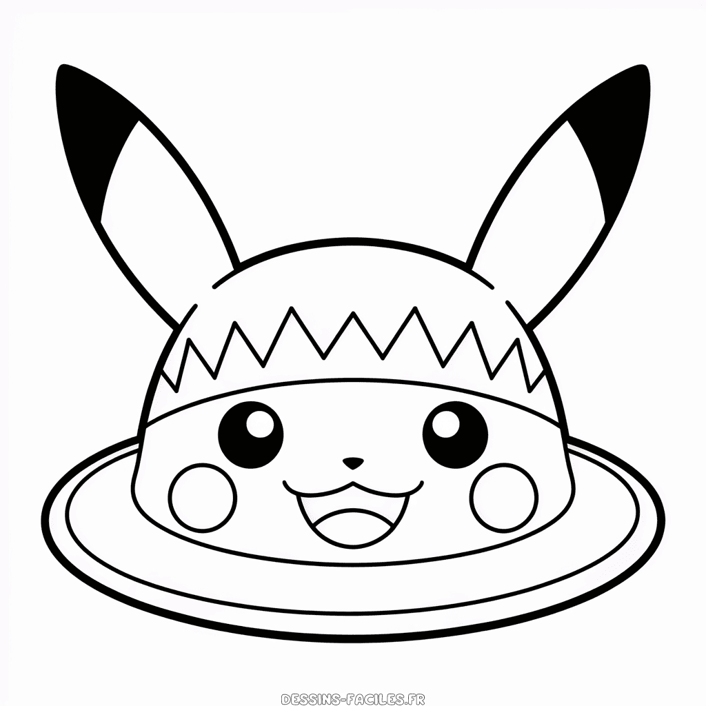 Dessin Facile Chapeau de Pikachu