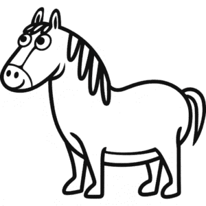 Dessin Facile Cheval pour enfants