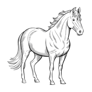 Dessin Facile Cheval réaliste