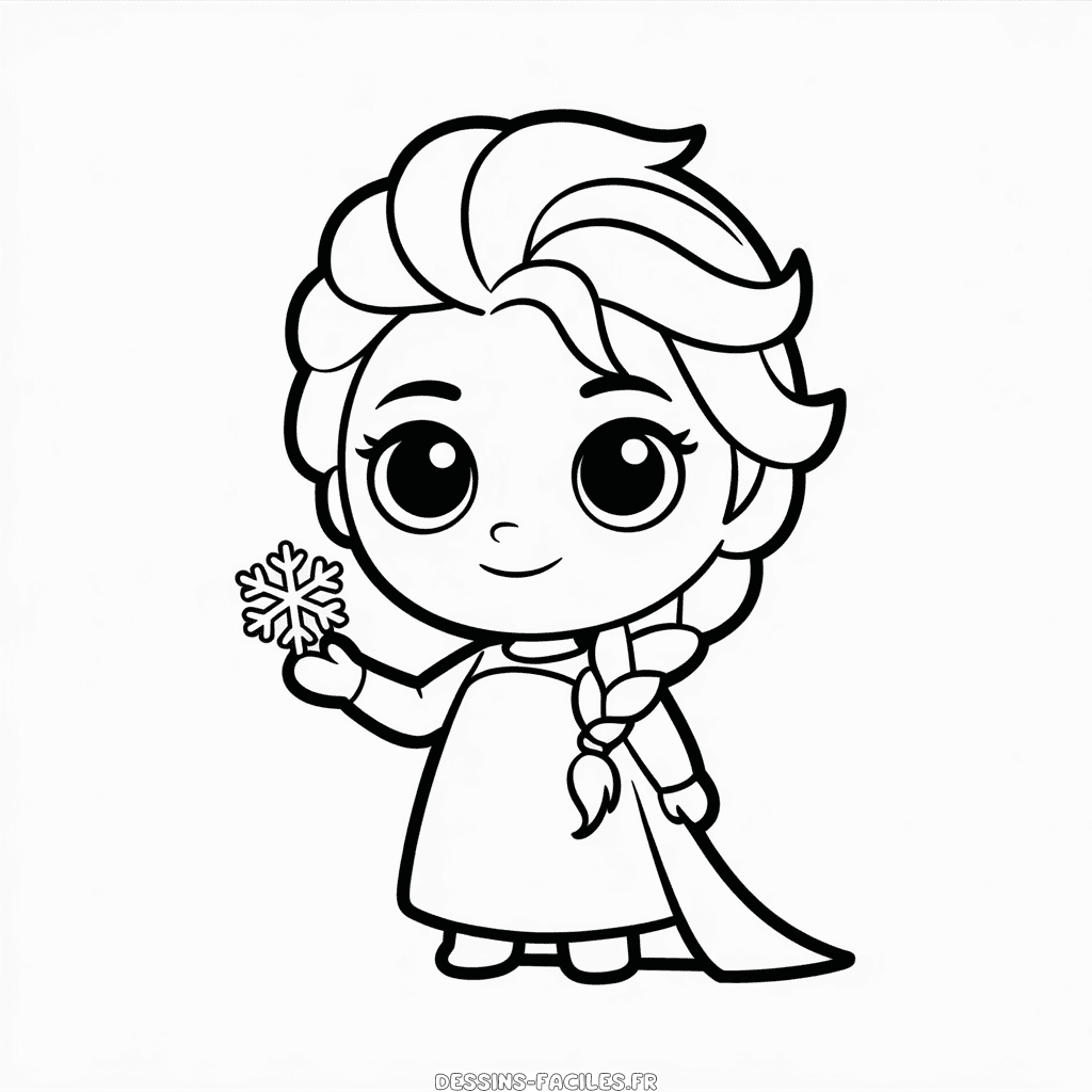 Dessin Facile Chibi Elsa
