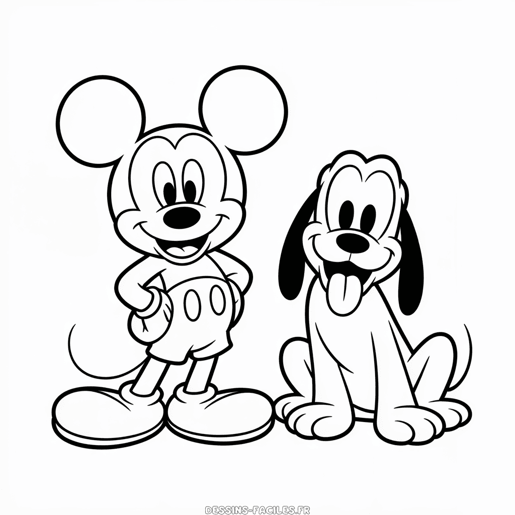 Dessin Facile Chien Mickey