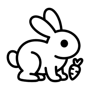 Dessin Facile Contour de lapin
