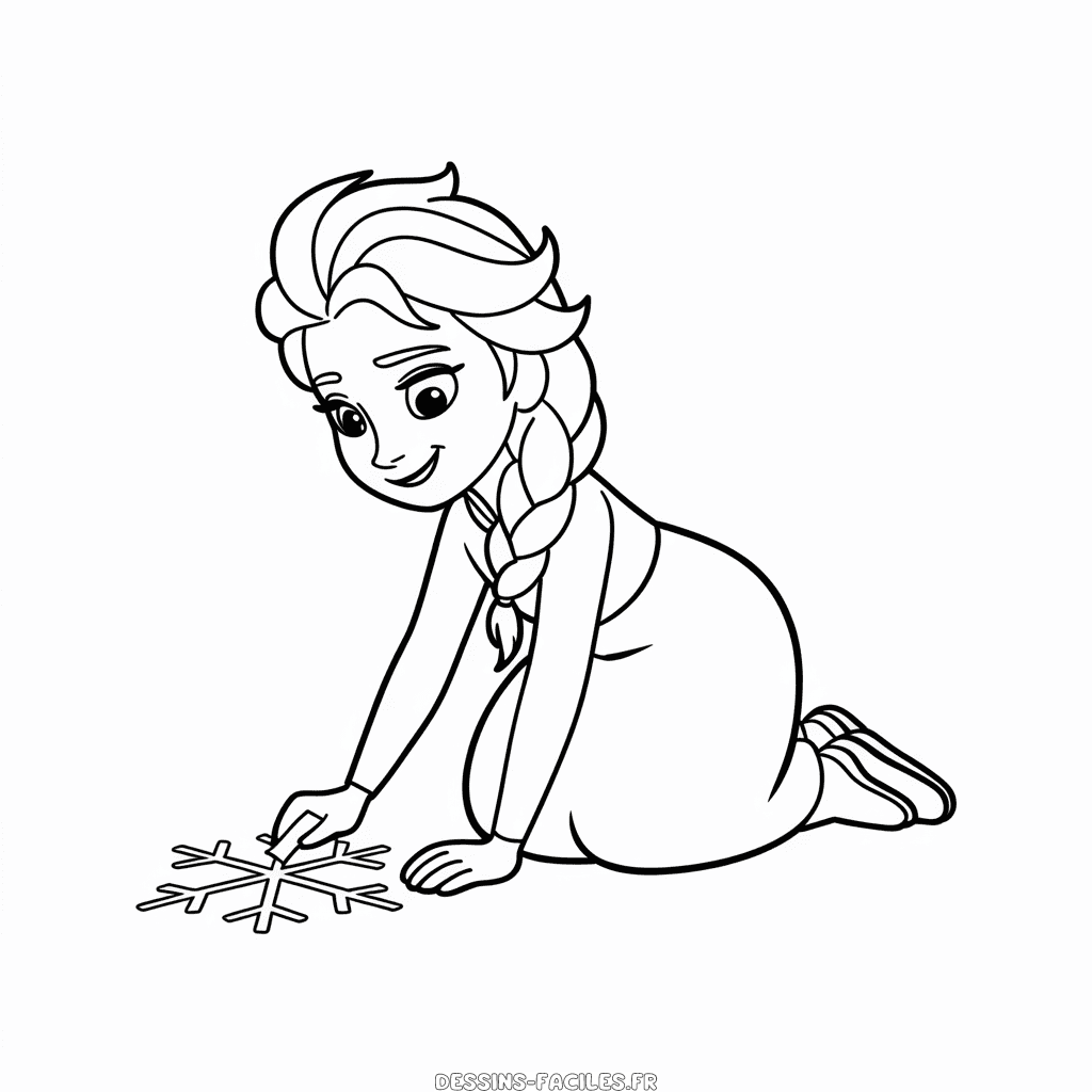 Dessin Facile Dessin à la Craie d'Elsa