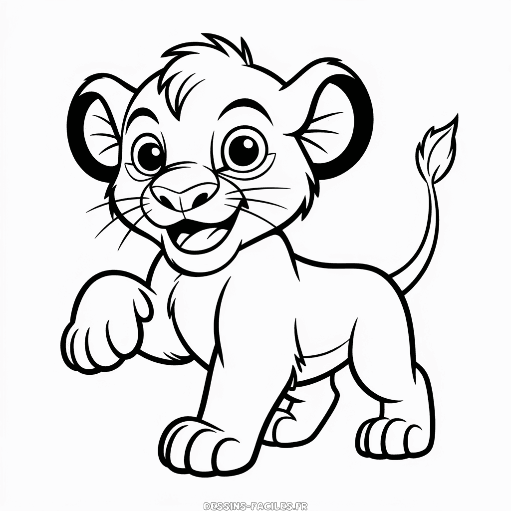 Dessin Facile Dessin Animé du Roi Lion