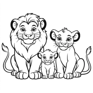 Dessin Facile Famille du Roi Lion