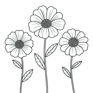 Dessin Facile Fleurs d'Automne