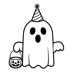 Dessin Facile Halloween en Noir et Blanc