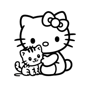 Dessin Facile Hello Kitty et Cat