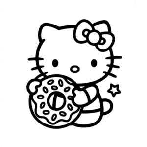 Dessin Facile Hello Kitty et Donut