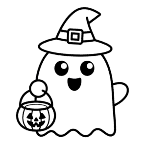 Dessin Facile Joyeux Halloween Fantôme