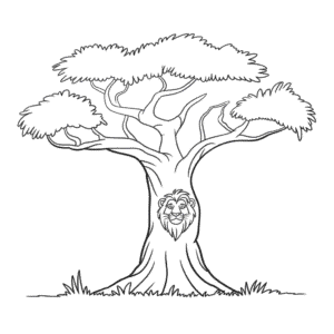 Dessin Facile L'Arbre du Roi Lion