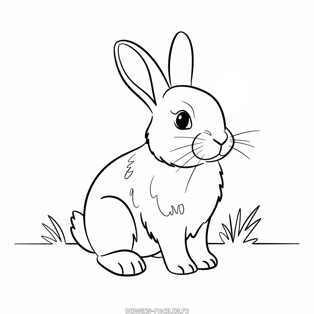 Dessin Facile Lapin réaliste