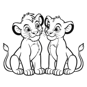 Dessin Facile Le Roi Lion Simba et Nala
