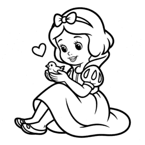 Dessin Facile Mignonne Blanche-Neige