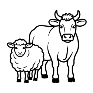 Dessin Facile Moutons et Bétail