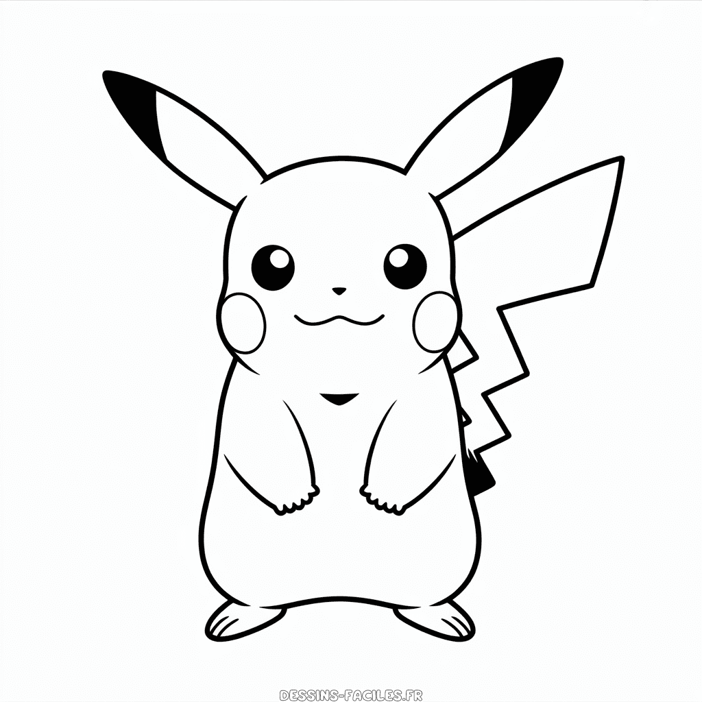 Dessin Facile Pikachu Basique