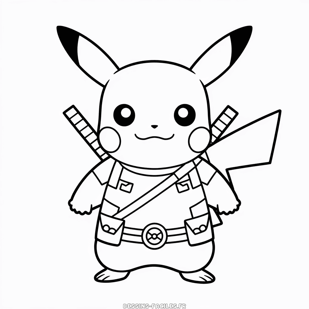 Dessin Facile Pikachu Deadpool