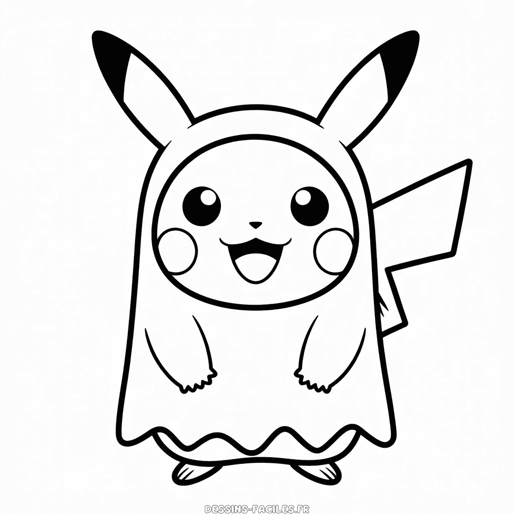 Dessin Facile Pikachu Halloween