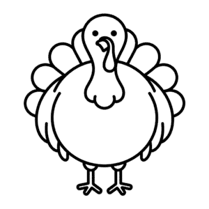 Dessin Facile Portrait de Dinde