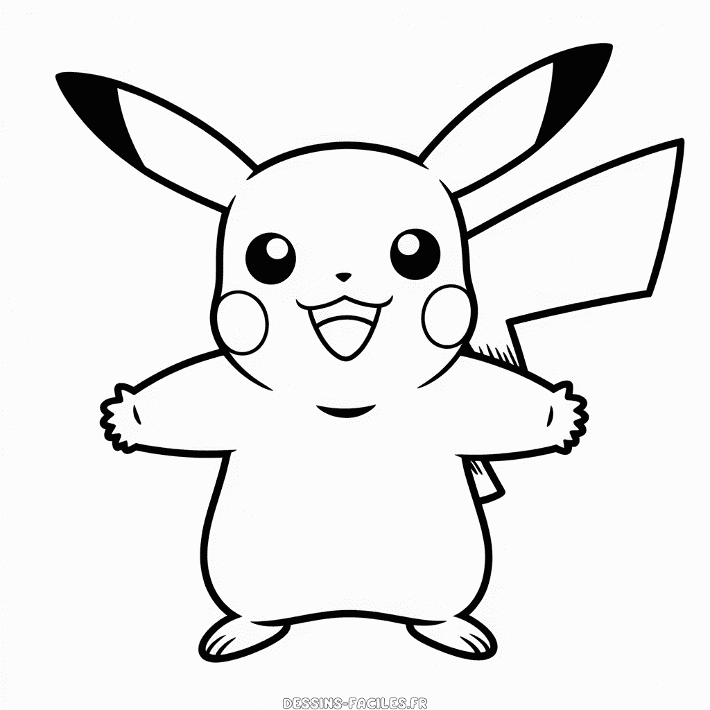 Dessin Facile Pour les Enfants: Pikachu