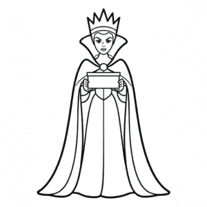 Dessin Facile Reine Maléfique Blanche-Neige