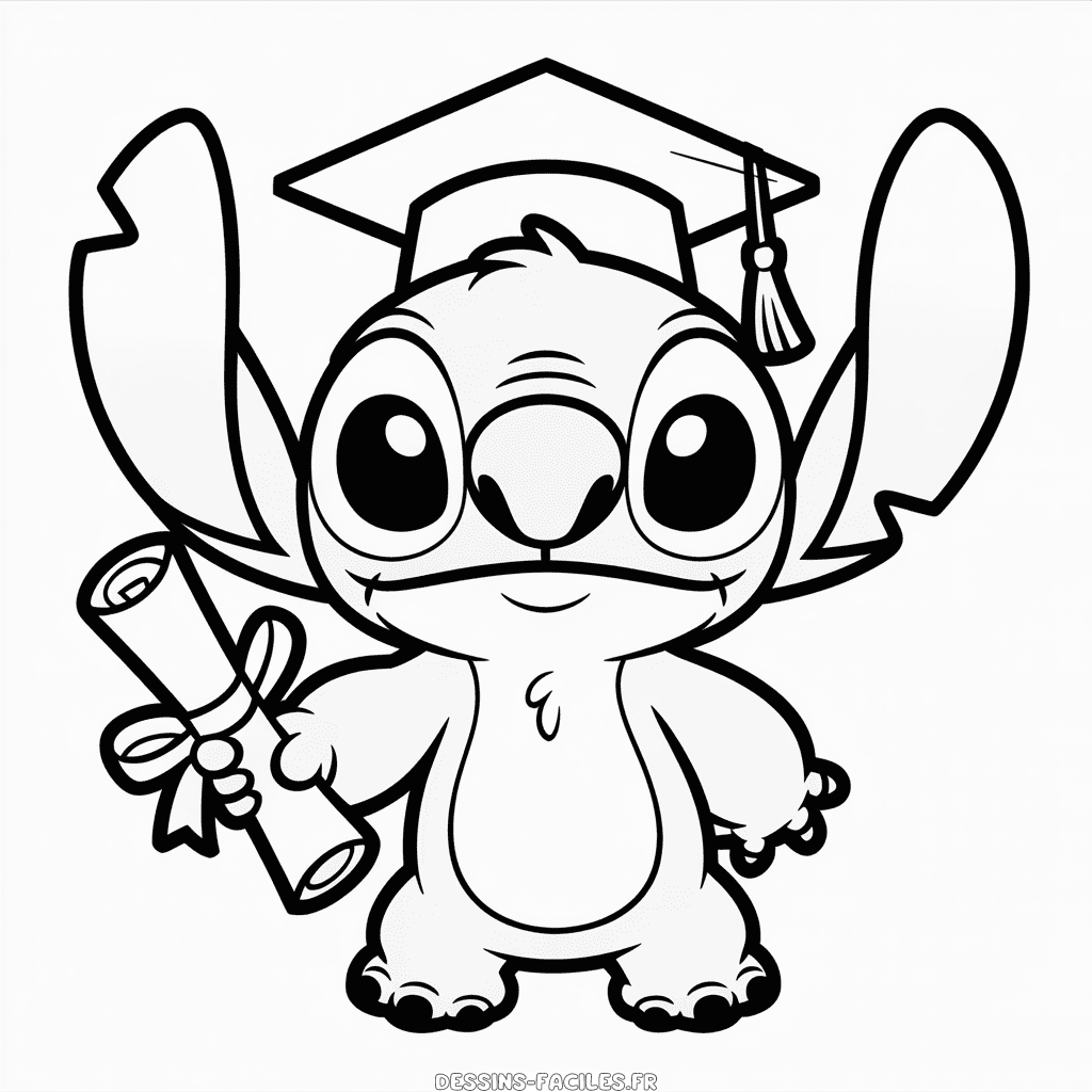 Dessin Facile Remise de Diplôme de Stitch