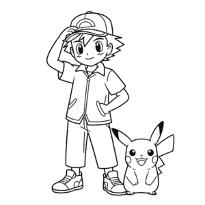 Dessin Facile Sacha et Pikachu