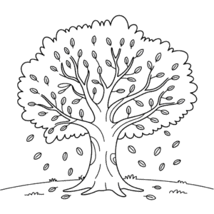 Dessin Facile Scène d'Automne