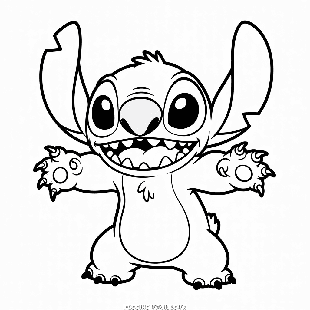 Dessin Facile Stitch Effrayant
