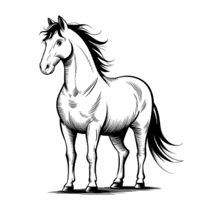 Dessin Facile Style Crayon de Cheval