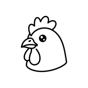 Dessin Facile Tête de Poule