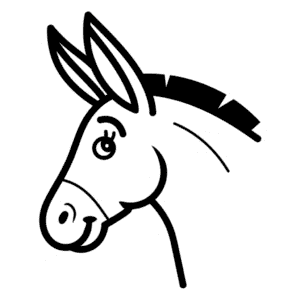 Dessin Facile Tête Mignonne d'Âne