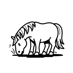 Dessin Facile Tuyau mangeant de l'herbe