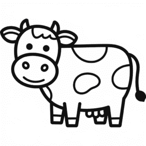Dessin Facile Vache mignonne