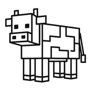 Dessin Facile Vache Minecraft