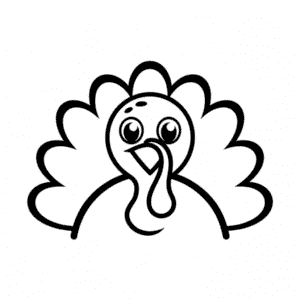 Dessin Facile Visage de Dinde