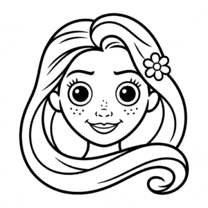 Dessin Facile Visage de Raiponce