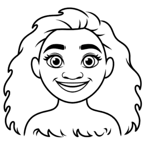 Dessin Facile Visage de Vaiana