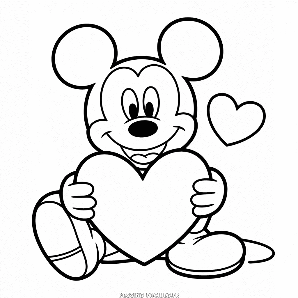 Dessin Facile Aime Mickey