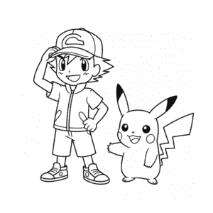 Dessin Facile Ash Ketchum et Pikachu