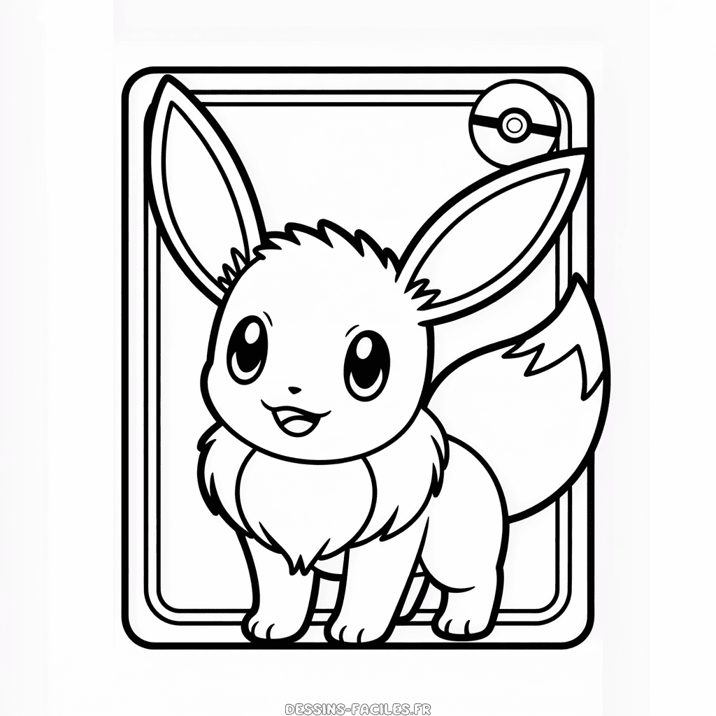 Dessin Facile Carte Pokémon d'Évoli