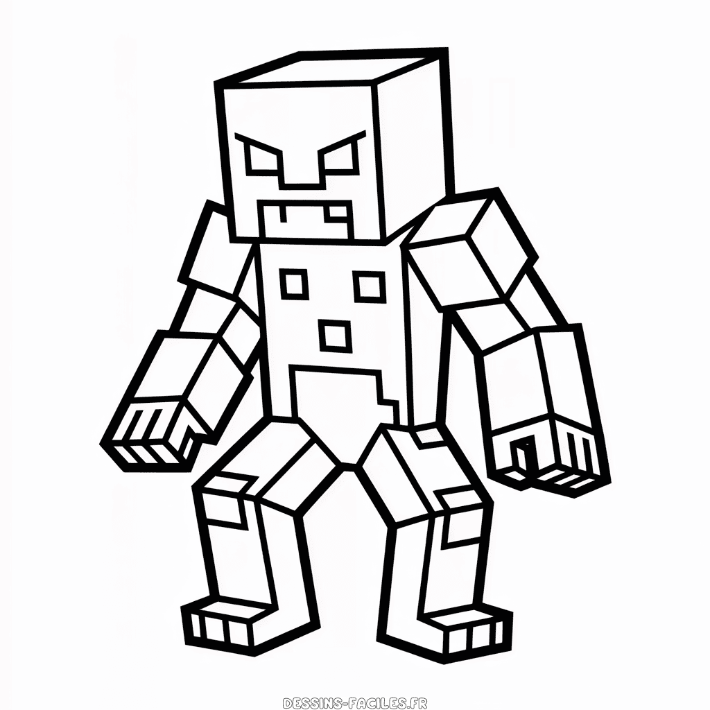 Dessin Facile Créature Minecraft