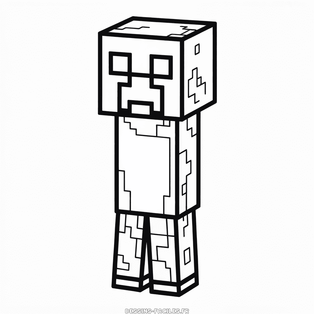 Dessin Facile Creeper Minecraft