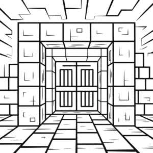 Dessin Facile Donjon Minecraft