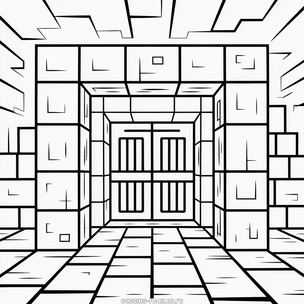 Dessin Facile Donjon Minecraft