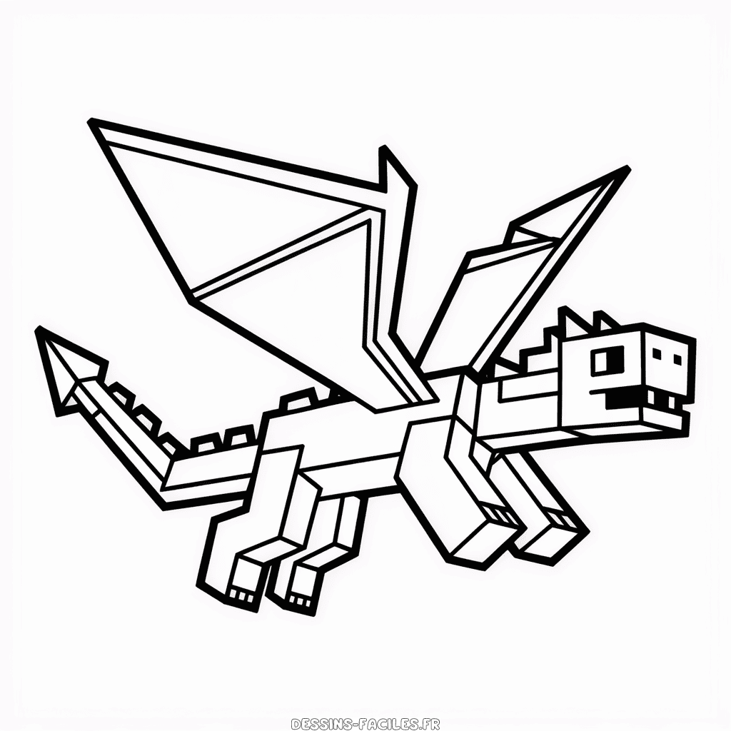 Dessin Facile Dragon Minecraft