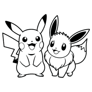 Dessin Facile Evoli et Pikachu
