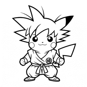 Dessin Facile Goku Pikachu