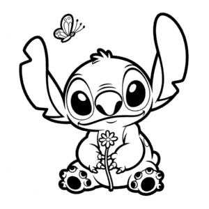 Dessin Facile Gribouillage de Stitch